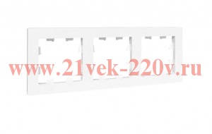 Рамка 3-местная EKF Эпика белый UP1-FPW-03