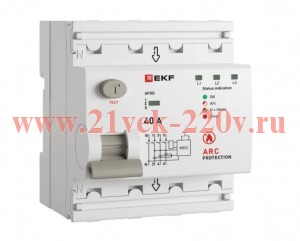 Устройство защиты от дугового пробоя (УЗДП) 3P+N 40А PROxima EKF afdd-4-40-pro