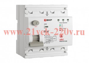 Устройство защиты от дугового пробоя (УЗДП) 3P+N 25А PROxima EKF afdd-4-25-pro