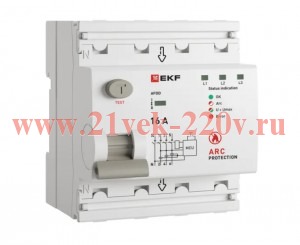Устройство защиты от дугового пробоя (УЗДП) 3P+N 16А PROxima EKF afdd-4-16-pro