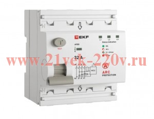 Устройство защиты от дугового пробоя (УЗДП) 3P+N 32А PROxima EKF afdd-4-32-pro