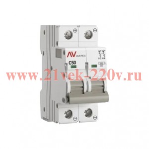 Выключатель автоматический модульный 2п С 50А 6кА ВА 47-63N DC PROxima EKF M63DC6250C