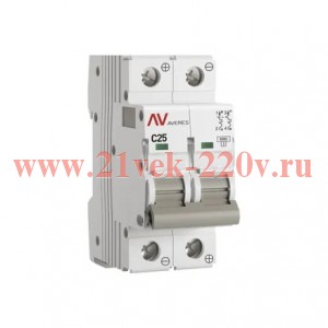 Выключатель автоматический модульный 2п С 25А 6кА ВА 47-63N DC PROxima EKF M63DC6225C