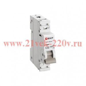Выключатель автоматический модульный 1п С 32А 6кА ВА 47-63N DC PROxima EKF M63DC6132C