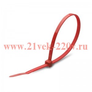 Хомут нейлоновый КСС 5х400 красн. (уп.100шт) Fortisflex 90328