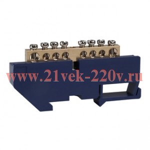 Шина нулевая с изолятором OptiKit BB-D-N-DIN-8-6х9 син. КЭАЗ 277858