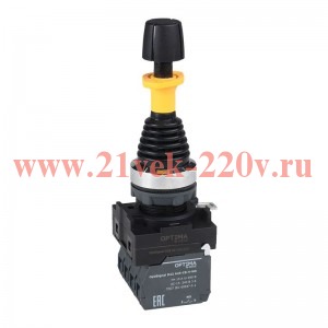 Джойстик OptiSignal D22 C5-J4B-240 пластик. 4 положения 4НО без фиксации с блокировкой КЭАЗ 380114