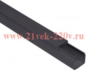 Кабель-канал 16х16 L2000 пластик ЭЛЕКОР черн. IEK EL-KK10-016-016-1-K02