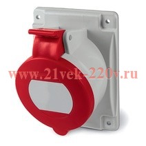 Розетка панельная с наклоном скрытой установки DKC Quadro IP44 32A 3P+E+N 400V