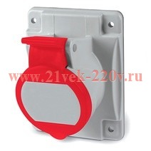 Розетка панельная с наклоном скрытой установки DKC Quadro IP44 16A 3P+E 400V