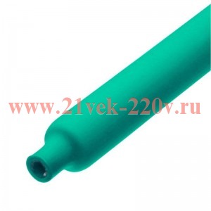 Трубка термоусадочная клеевая ТТК(3:1)-12/4 зел. (уп.10м) КВТ 102433