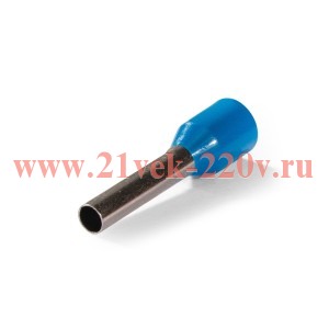 Наконечник штыревой втулочный изолированный НШВИ 2.5-12 ЕВРО син. КВТ 103203