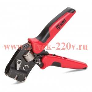 Пресс-клещи торцевые КВТ ПКВк-16т для опрессовки наконечников НШВИ 0,25 - 16мм2 квадратный обжим