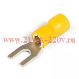 Наконечник кабельный вилочный изолированный НВИ 6.0-4 EasyFix КВТ 90904