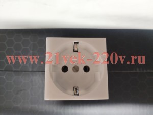 SPL Розетка 2К+3 с винтовыми зажимами Mosaic немецкий стандарт без шторок 2 модуля белая (077210 - S