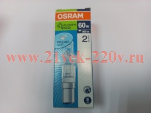 Лампа галогенная 64492 ECO HALOLUX CERAM 60W 230V B15d (прозрач) ld14x67mm OSRAM