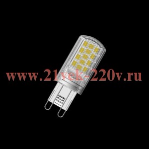 Лампа светодиодная LEDPPIN 40 4,2W/827 G9 230V 470Lm d19x52mm OSRAM тёплый белый свет