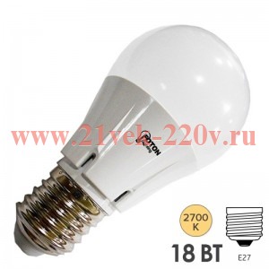 Лампа светодиодная FL-LED A60 18W 2700K 220V E27 1650lm теплый свет Foton