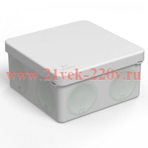 Коробка распределительная 100х100х50 безгалогенная стойкая к УФ серая [упак. 66шт] IP66 Промрукав