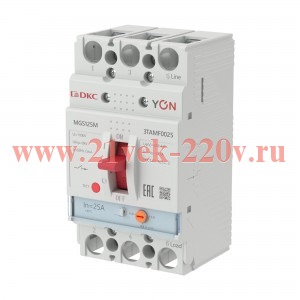 Выключатель автоматическийYON MGS125 3P 20-25A 25kA YON (группа DKC) MGS125M-3TAMF0025