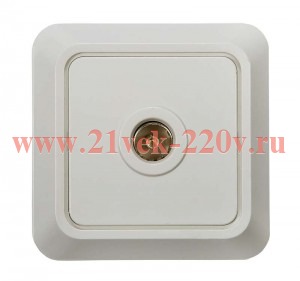 Розетка ТВ BOLLETO накл. 7027 бел. ASD / IN HOME 4680005959815