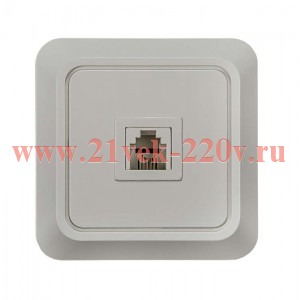 Розетка телефонная BOLLETO накл. 7034 бел. ASD / IN HOME 4690612000398