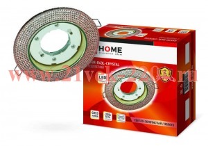 Светильник точечный GX53R-crystal R43L GX53 IP20 230В встраив. с подсветкой свет. зол./зол. IN HOME