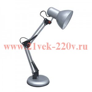 Светильник настольный под лампу СНО 15С на основании 60Вт E27 230В серебр. (коробка) IN HOME 4690612