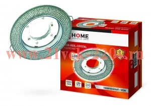 Светильник точечный GX53R-crystal R02L GX53 IP20 230В встраив. с подсветкой тонирован./хром. IN HOME