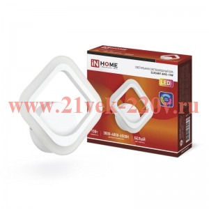 Светильник светодиодный ELEGANT ARIS-15W 15Вт 3000-6500К 1200лм 230В STEP COLOR бел. IN HOME 4690612