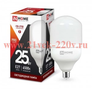Лампа светодиодная LED-HP-PRO 25Вт 230В 6500К E27 2250лм IN HOME 4690612031064
