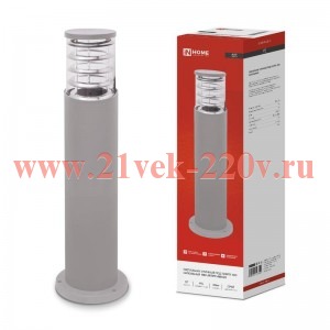 Светильник уличный напольный НБУ ART-PT-A60-GR алюминиевый под лампу A60 E27 600мм сер. IP65 IN HOME