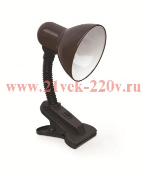 Светильник настольный под лампу на прищепке СНП 21Ч 40Вт Е27 230В (с подвесом) черн. IN HOME 4690612