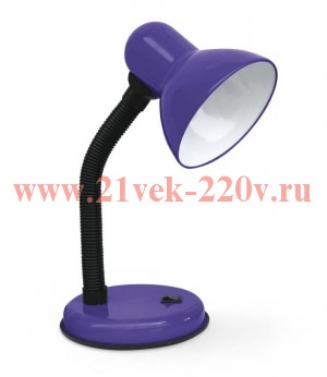 Светильник настольный под лампу на основании СНО 22Ф 60Вт Е27 230В (с подвесом) фиолет. IN HOME 4690