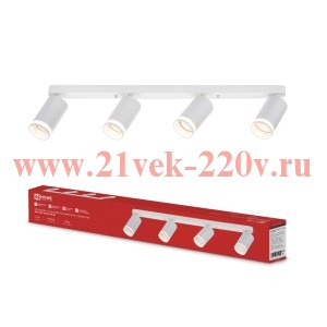 Светильник потолочный НПБ СПОТ-4xGU10-AR-WH под GU10 500х55х135мм линейный бел. IN HOME 469061205821