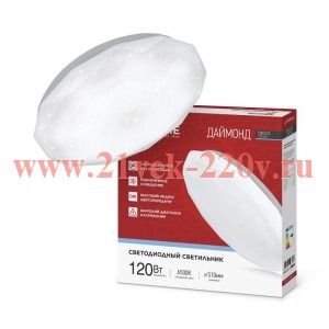 Светильник светодиодный DECO ДАЙМОНД 120Вт 6500К 12600лм 230В 496х85мм IN HOME 4690612062242