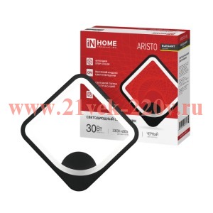 Светильник светодиодный ELEGANT ARISTO-BL 30Вт 3000-6500К 2400лм 230В STEP COLOR черн. IN HOME 46906