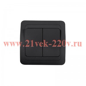 Выключатель 2-кл. CLASSICO 2023B черн. IN HOME 4690612061085