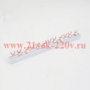 Шина соединительная BBS-MD63 типа FORK 3 полюса 18 присоединений для модульной аппаратуры DKC BBS-MD