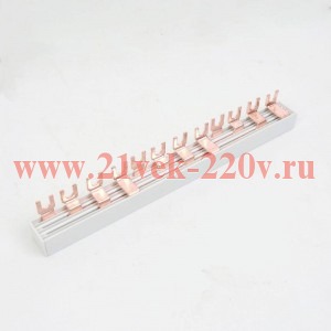 Шина соединительная BBS-MD63 типа FORK 4 полюса 14 присоединений для модульной аппаратуры DKC BBS-MD