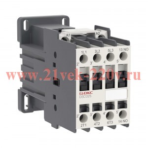 Контактор магнитный YON DSC025 25A 12.5кВт AC3 3P кат.380В AC 1НО YON DSC025-3C10A380