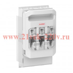 Выключатель горизонтальный предохранитель разъединитель 160А 3P крепление на монтажную плату DKC FSH