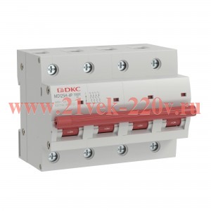 Выключатель автоматический модульный max типа MD125H 10кА 4п C 80А YON MD125H-4PC80