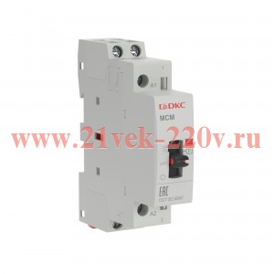 Контактор модульный max типа MCМ с ручным управлением 2P 25A 240В 2НО YON MCM-25-20-A240