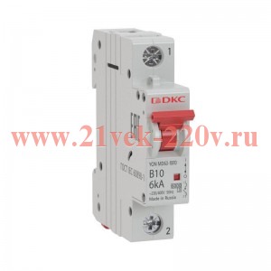 Выключатель автоматический модульный YON MD63-1B10-10 10кА DKC MD63-1B10-10