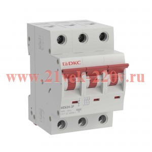 Выключатель автоматический модульный YON max типа MD63H 10кА 3п характеристика D 16А YON (группа DKC