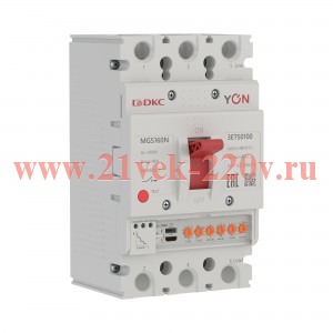 Выключатель автоматический в литом корпусе MGS160N 3P 40-100А 36кА с электронным расцепителем ETS YO