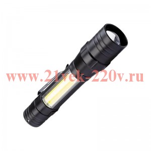 Фонарь аккумуляторный ручной ABS большой корпус черн. TOKOV ELECTRIC TKE-RF-A-06