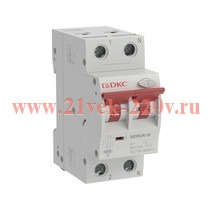 Выключатель автоматический дефферинциального тока АВДТ YON MDR63N 1P+N C 20А 30мА тип A 6кА DKC MDR6