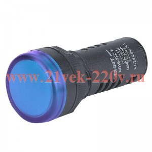Индикатор ND16-22D/4 встр. конденсатор IP40 АС110В (R) син. CHINT 592652